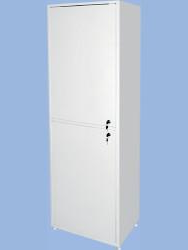 Шкаф металлический двухсекционный однодверный с металлическими дверцами ШМ-03-МСК