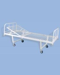 Кровать общебольничная с подголовником на колесах КФО-01-МСК (код МСК-101)